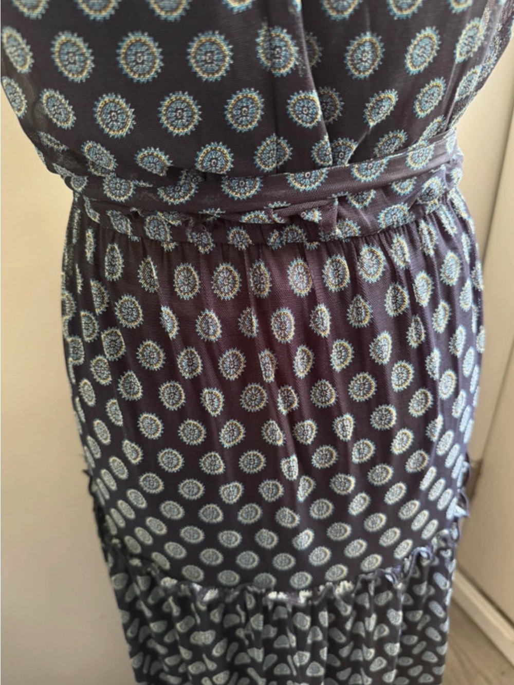 Kate & Lily Halter Sleeveless Navy Maxi Dress - Classic Summer Style - Picture 8 of 11